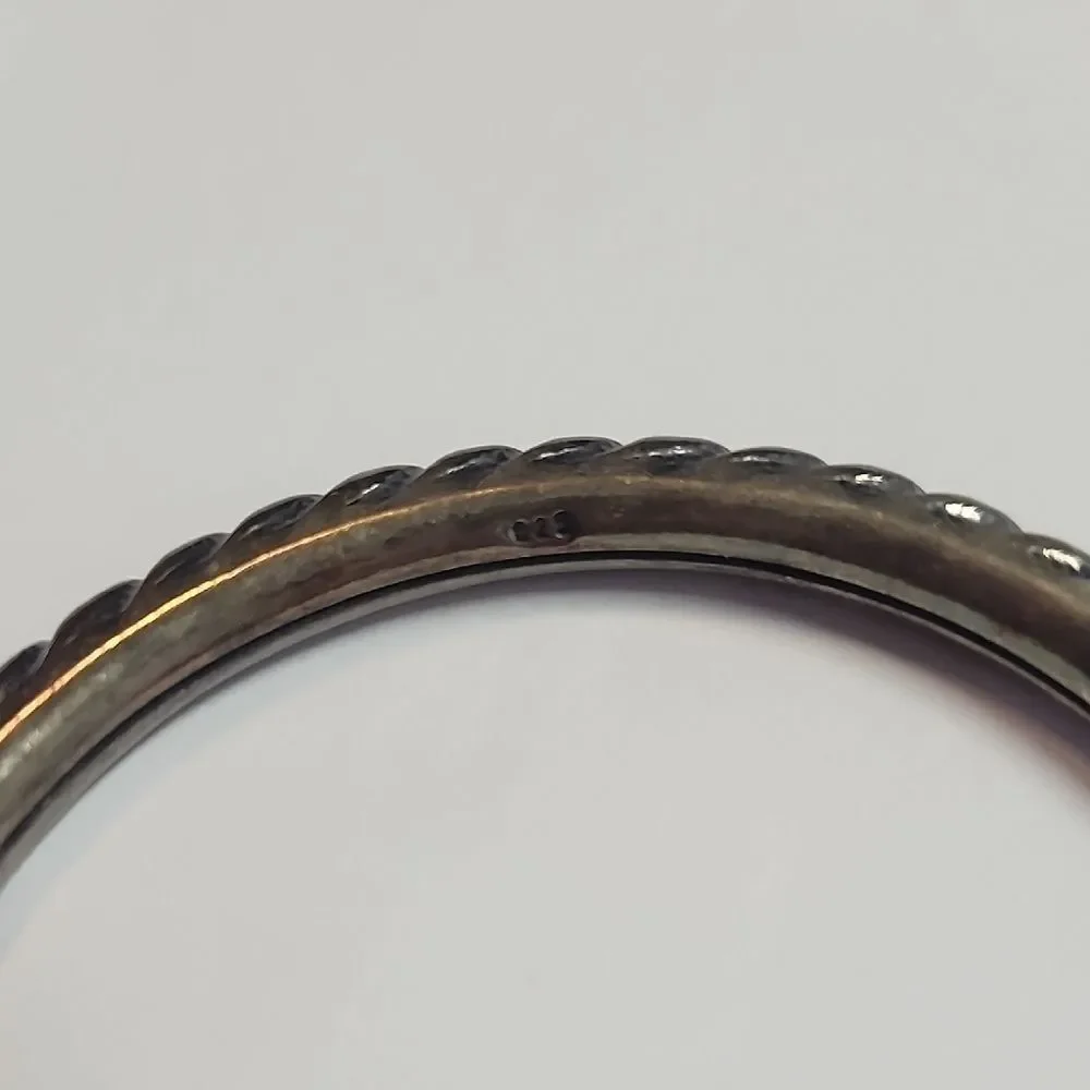 Sterling Silver Twisted Bangle Bracelet 925